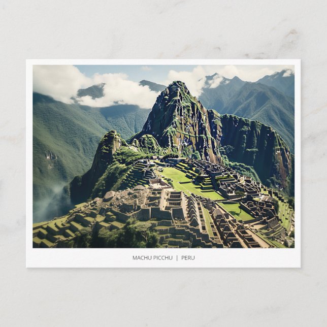 Machu Picchu, Peru Helg Vykort (Framsida)