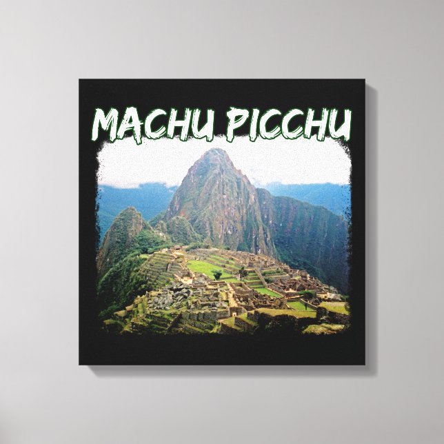 Machu Picchu Peru - Huayna Picchu Mountain Canvastryck (Framsida)