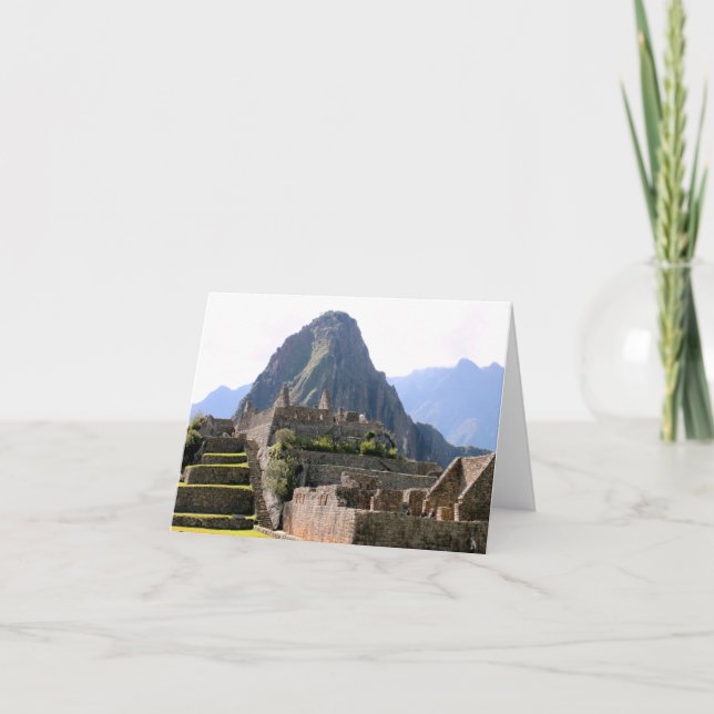 Machu Picchu Peru - Huayna Picchu Mountain Kort (Framsida)