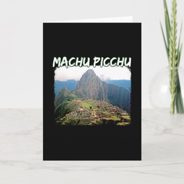 Machu Picchu Peru - Huayna Picchu Mountain Kort (Framsida)