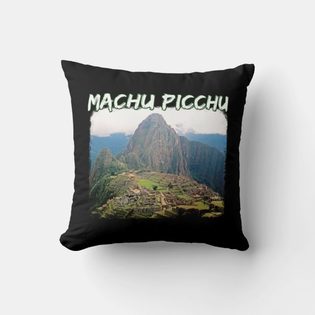Machu Picchu Peru - Huayna Picchu Mountain Kudde (Framsida)