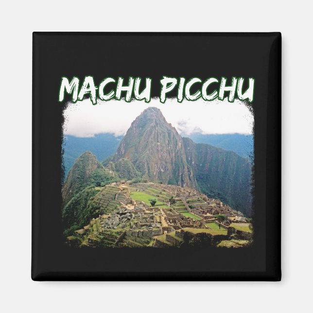 Machu Picchu Peru - Huayna Picchu Mountain Magnet (Framsidan)