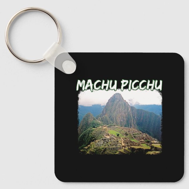 Machu Picchu Peru - Huayna Picchu Mountain Nyckelring (Framsida)
