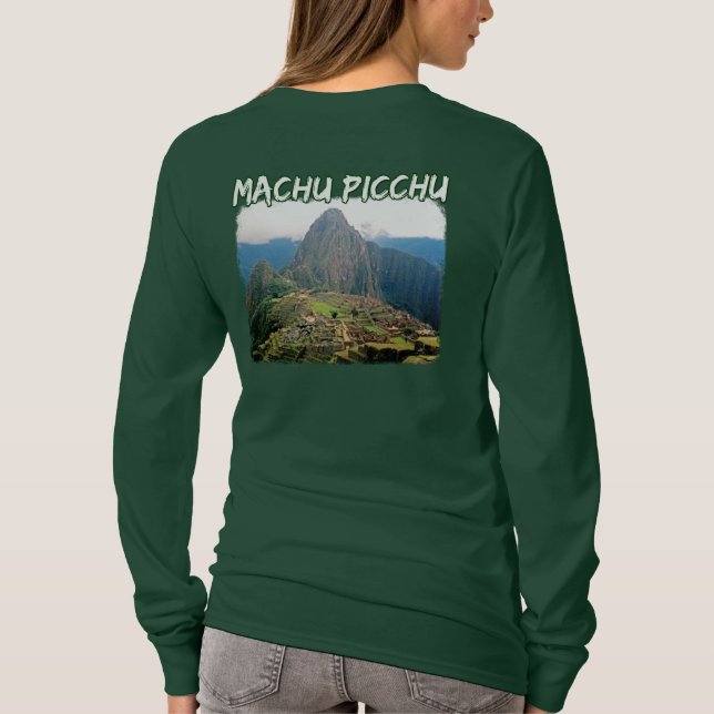 Machu Picchu Peru - Huayna Picchu Mountain T Shirt (Baksida)