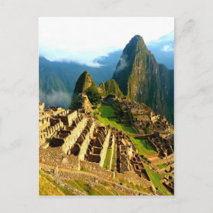 machu picchu peru inca vykort