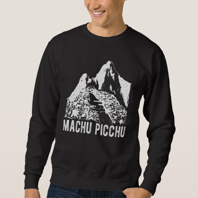 Machu Picchu Peru Inka Lång Ärmad Tröja (Framsida)