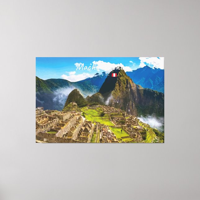 Machu Picchu, Peru - Inkaruiner Citadel Canvastryck (Framsida)