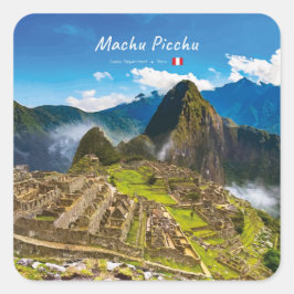 Machu Picchu, Peru - Inkaruiner Citadel Fyrkantigt Klistermärke