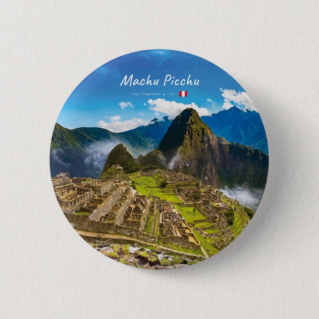 Machu Picchu, Peru - Inkaruiner Citadel Knapp (Framsida)