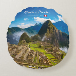 Machu Picchu, Peru - Inkaruiner Citadel Rund Kudde