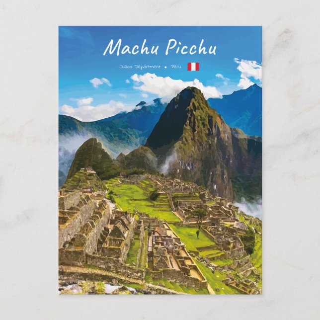 Machu Picchu, Peru - Inkaruiner Citadel Vykort (Framsida)