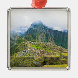 Machu Picchu, Peru Julgransprydnad Metall