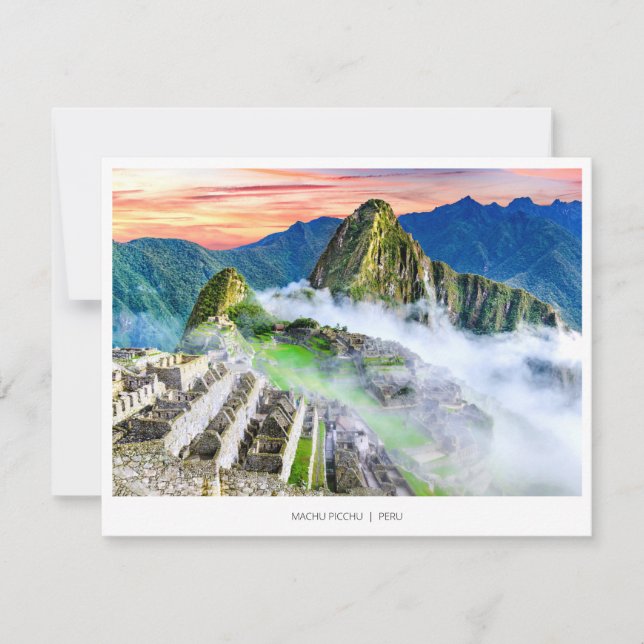 Machu Picchu, Peru Julkort (Framsida)