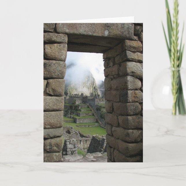 Machu Picchu, Peru Kort (Framsida)