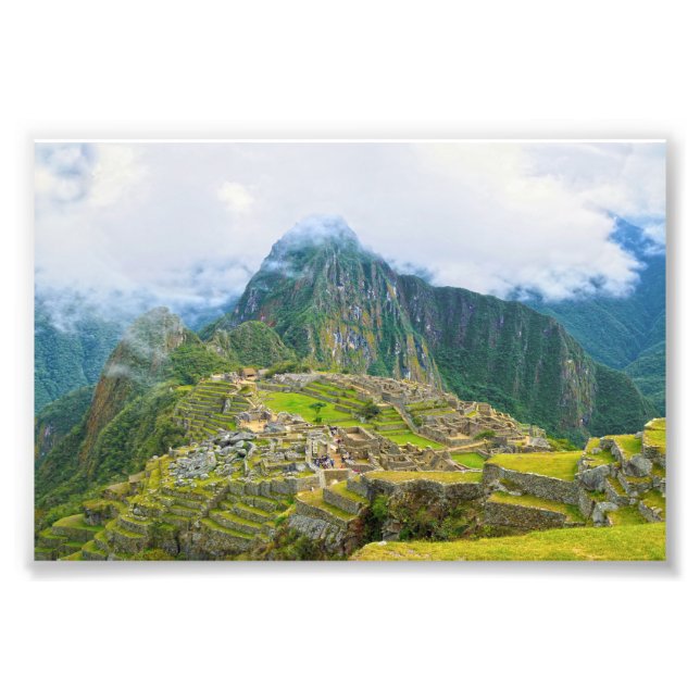 Machu Picchu, Peru, Overlook Fototryck (Framsidan)