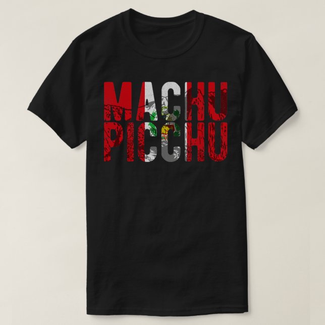 Machu Picchu Peru Peruvian Flagga Inca Gift T Shirt (Design framsida)