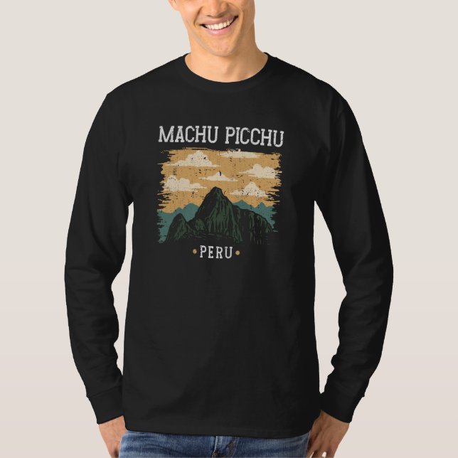 Machu Picchu Peru Peruvian Vacation Souvenir Touri T Shirt (Framsida)