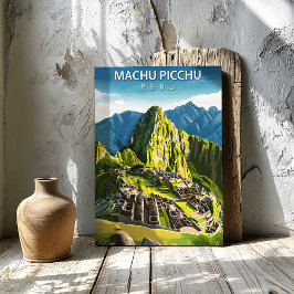 Machu Picchu Peru Reseposter för Canvas Väggkonst