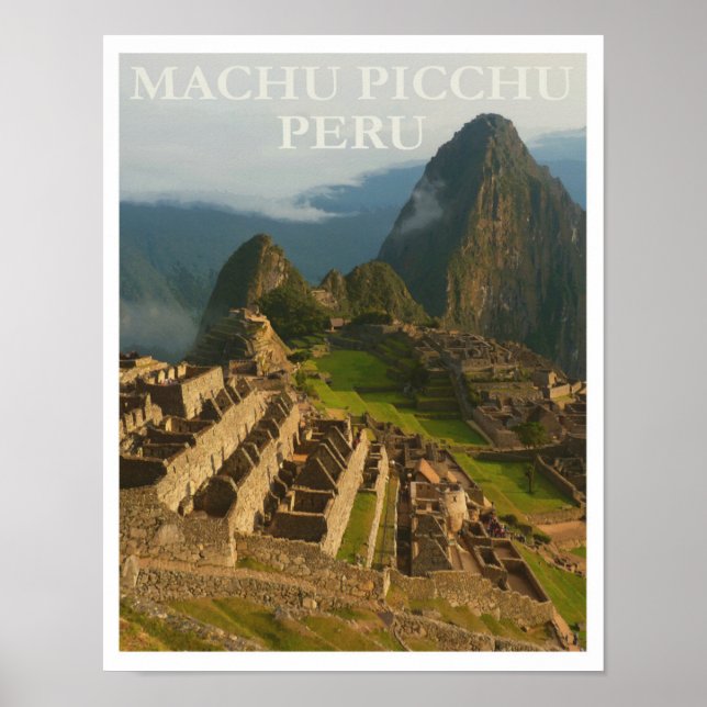 Machu Picchu Peru Retro Vintage resor Poster (Framsidan)