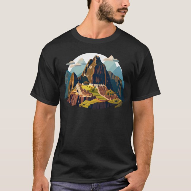 Machu Picchu Peru Souvenir T Shirt (Framsida)