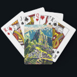 Machu Picchu Peru Sydamerika Travel Art Vintage Casinokort<br><div class="desc">Vektorteckningar för Machu Picchu-vektor. Machu Picchu är en incan citadel som ligger högt i bergen Andes i Peru,  ovanför floden Urubamba.</div>