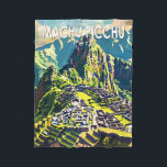 Machu Picchu Peru Sydamerika Travel Art Vintage Fleecefilt<br><div class="desc">Vektorteckningar för Machu Picchu-vektor. Machu Picchu är en incan citadel som ligger högt i bergen Andes i Peru,  ovanför floden Urubamba.</div>