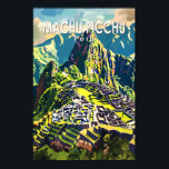 Machu Picchu Peru Sydamerika Travel Art Vintage Poster<br><div class="desc">Vektorteckningar för Machu Picchu-vektor. Machu Picchu är en incan citadel som ligger högt i bergen Andes i Peru,  ovanför floden Urubamba.</div>