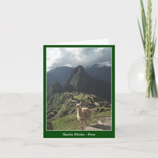 Machu Picchu Peru - tomt kort