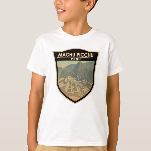 Machu Picchu Peru Travel Art Vintage T Shirt (Framsida)