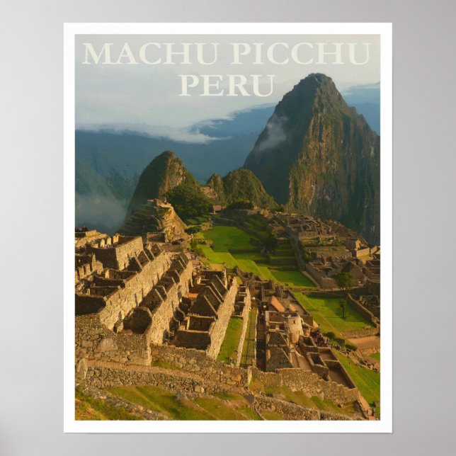 Machu Picchu Peru Travel Poster (Framsidan)