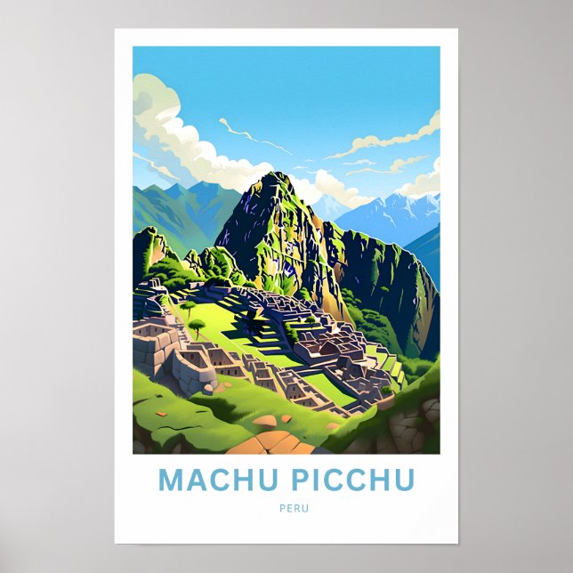 Machu Picchu Peru Travel Skriv ut Poster (Framsidan)