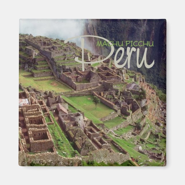 MACHU PICCHU Peru Travel Souvenir Magnet (Framsidan)