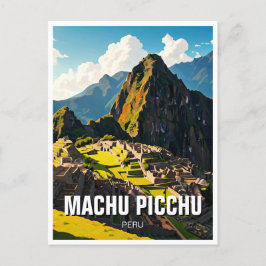 Machu Picchu Peru Travel Souvenir Vykort