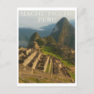 Machu Picchu Peru, Travel Vykort