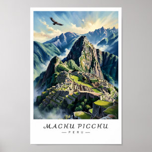 Machu Picchu Peru Väggkonst, Inkastaden Poster