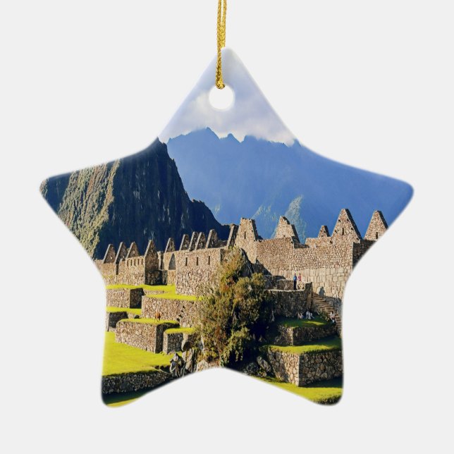 MACHU PICCHU - Peru - vy Julgransprydnad Keramik (Framsidan)