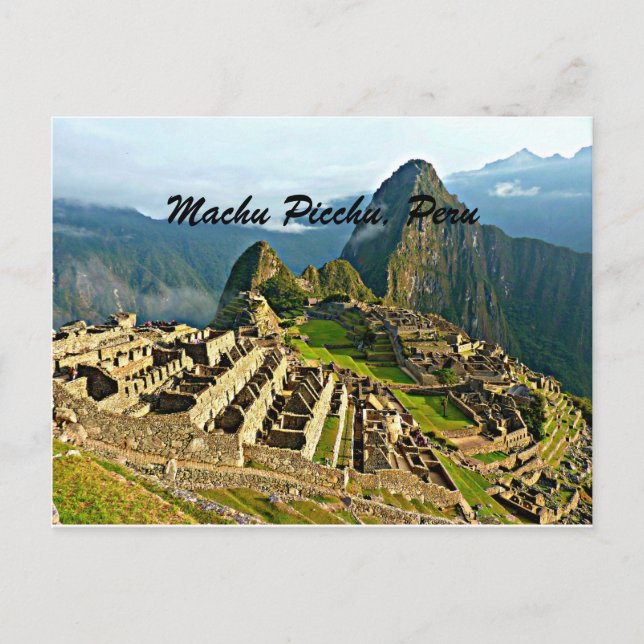 Machu Picchu, Peru vykort (Framsida)
