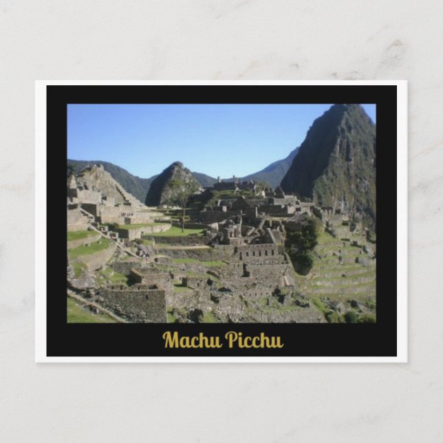 Machu Picchu Peru vykort (Framsida)