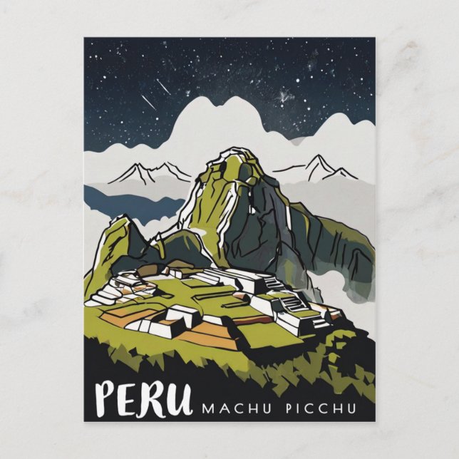Machu Picchu, Peru Vykort (Framsida)