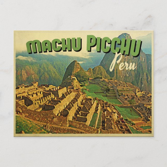 Machu Picchu Peru Vykort (Framsida)