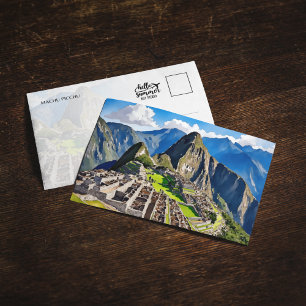 Machu Picchu Peru Watercolor Inbjudningar