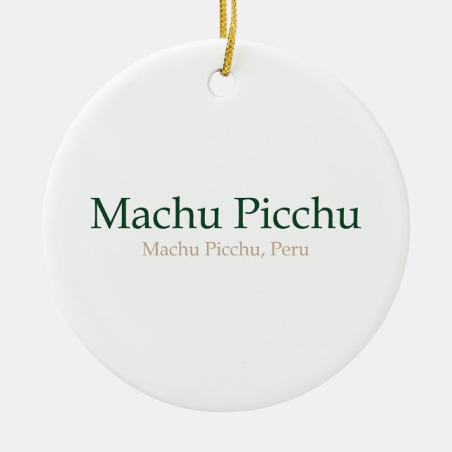 Machu Picchu, PeruMachu Picchu Julgransprydnad Keramik (Framsidan)