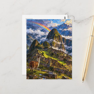 Machu Picchu Regnbåge Vykort
