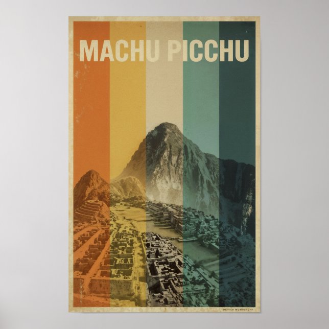 Machu Picchu Retro Resa Poster (Framsidan)