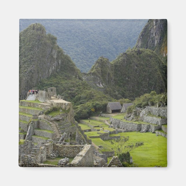 Machu Picchu, ruiner av Inca City, Peru. 2 Magnet (Framsidan)