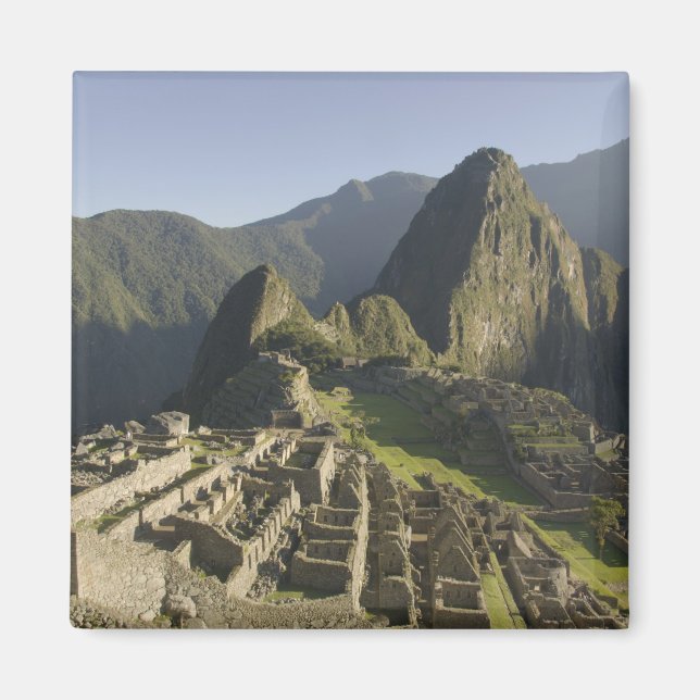 Machu Picchu, ruiner av Inca City, Peru. Magnet (Framsidan)