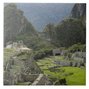 Machu Picchu, ruiner av Inca-stad, Peru. 2 Kakelplatta