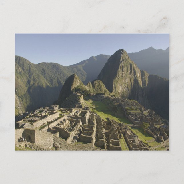 Machu Picchu, ruiner av Inka-stad, Peru. Vykort (Framsida)