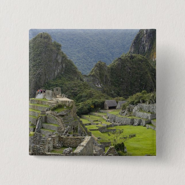 Machu Picchu, ruiner av Inka-staden, Peru. 2 Knapp (Framsida)