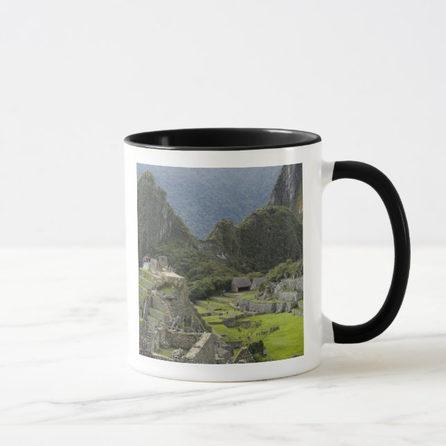 Machu Picchu, ruiner av Inka-staden, Peru. 2 Mugg (Höger)